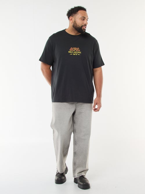 T-shirt met 'AC/DC'-print en korte mouwen - Kiabi