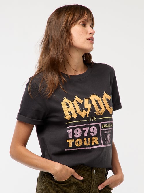 T-shirt met 'AC/DC'-print - Kiabi