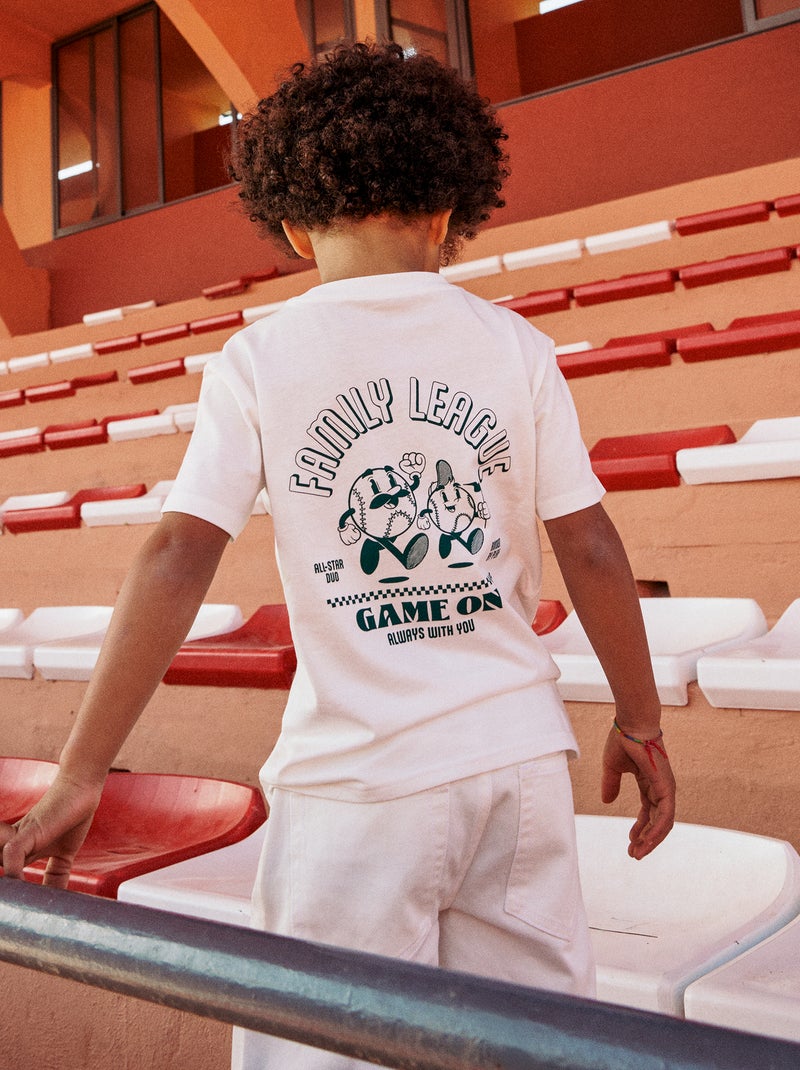 T-shirt met animatie Vaderdag Wit - Kiabi