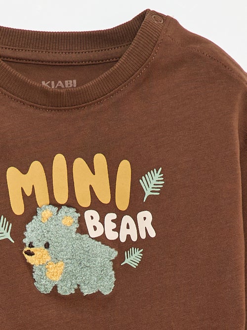 T-shirt met animatie van bouclé breisel - Kiabi
