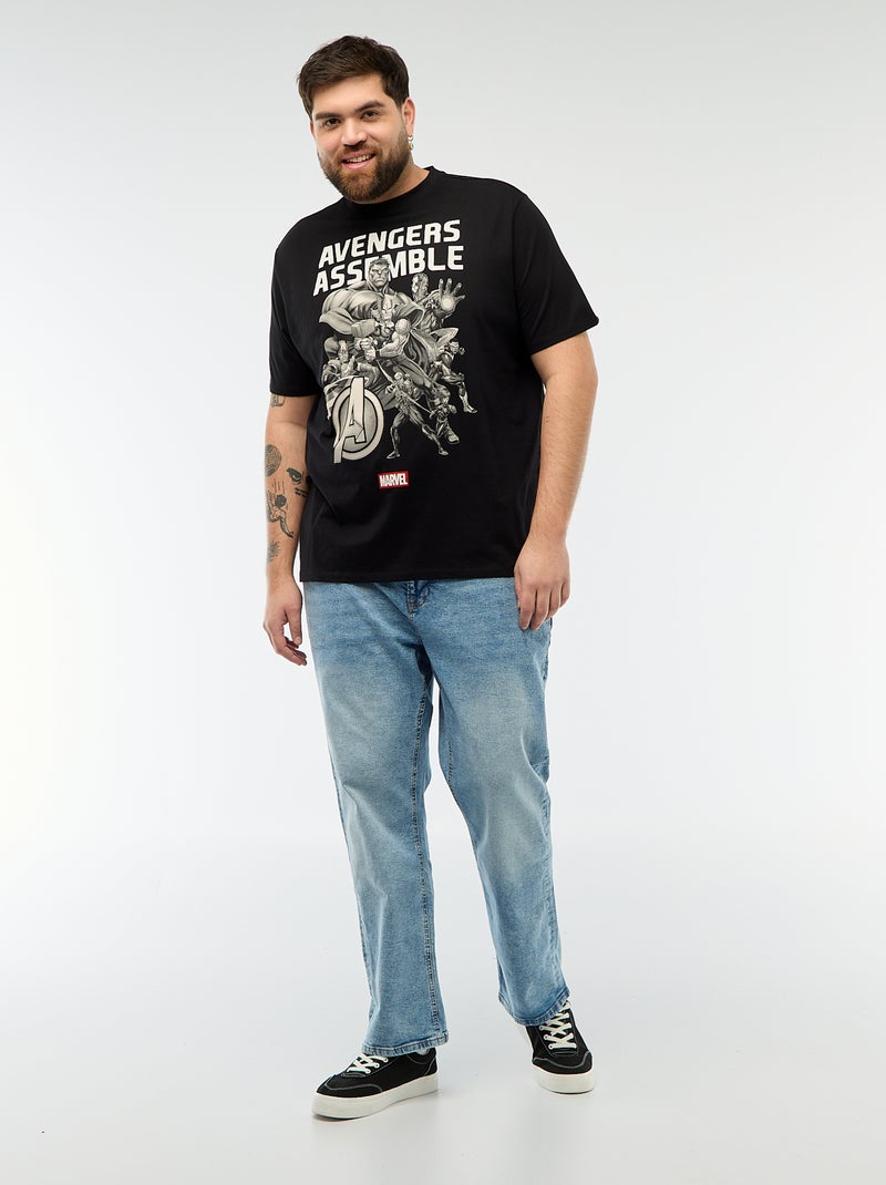T-shirt met 'Avengers'-print Zwart - Kiabi