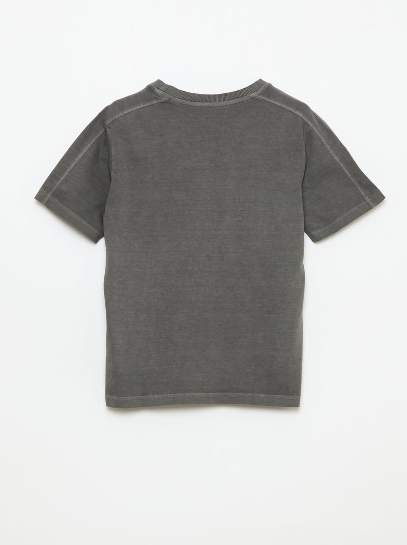 T-shirt met basketbalstijl Grijs - Kiabi