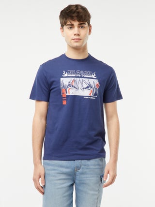 T-shirt met 'Bleach'-print