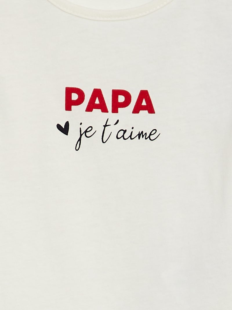 T-shirt met boodschap WIT - Kiabi