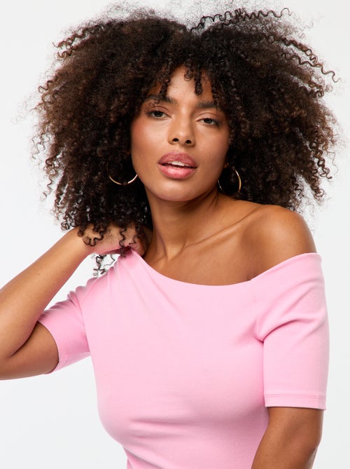 T-shirt met boothals - Kiabi