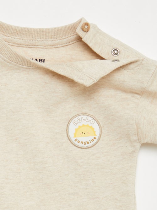 T-shirt met borstborduurwerk - Kiabi