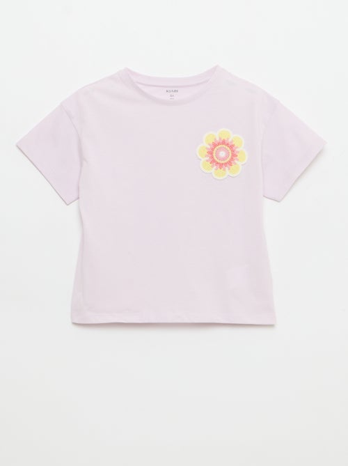 T-shirt met borstborduurwerk - Kiabi