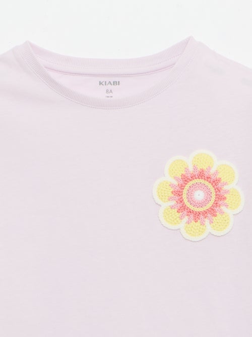 T-shirt met borstborduurwerk - Kiabi