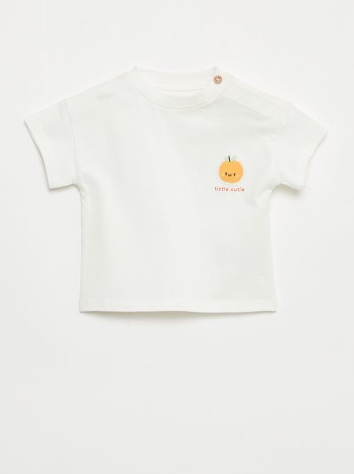 T-shirt met borstborduurwerk - Kiabi