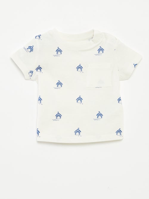 T-shirt met borstzakje - Kiabi