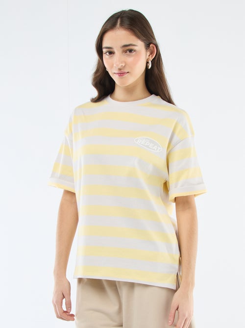 T-shirt met brede strepen - Kiabi