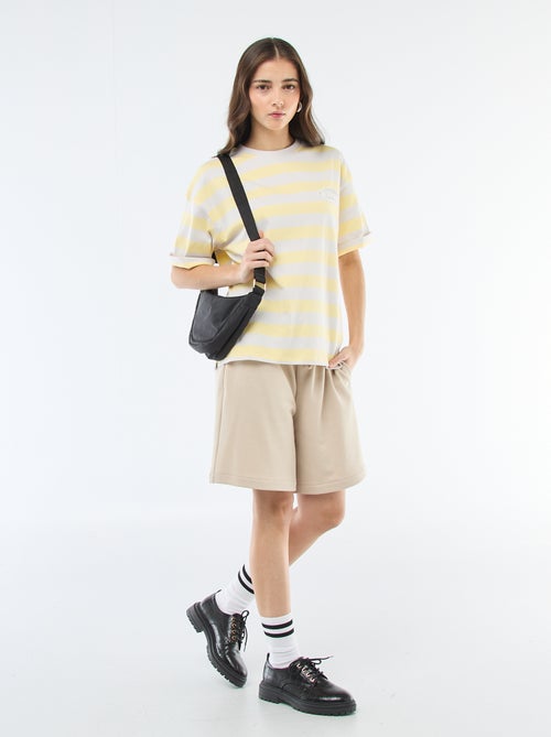 T-shirt met brede strepen - Kiabi