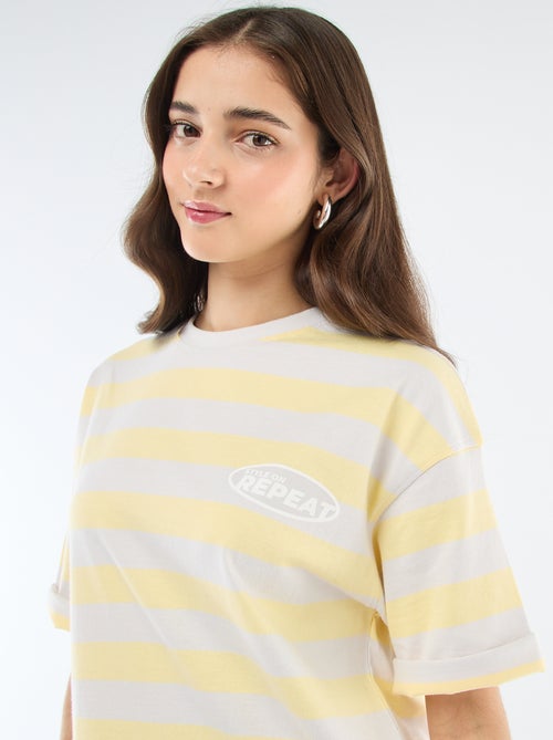 T-shirt met brede strepen - Kiabi