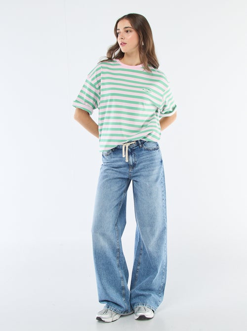 T-shirt met brede strepen - Kiabi