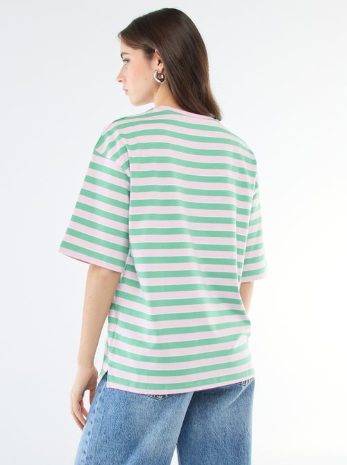 T-shirt met brede strepen - Kiabi