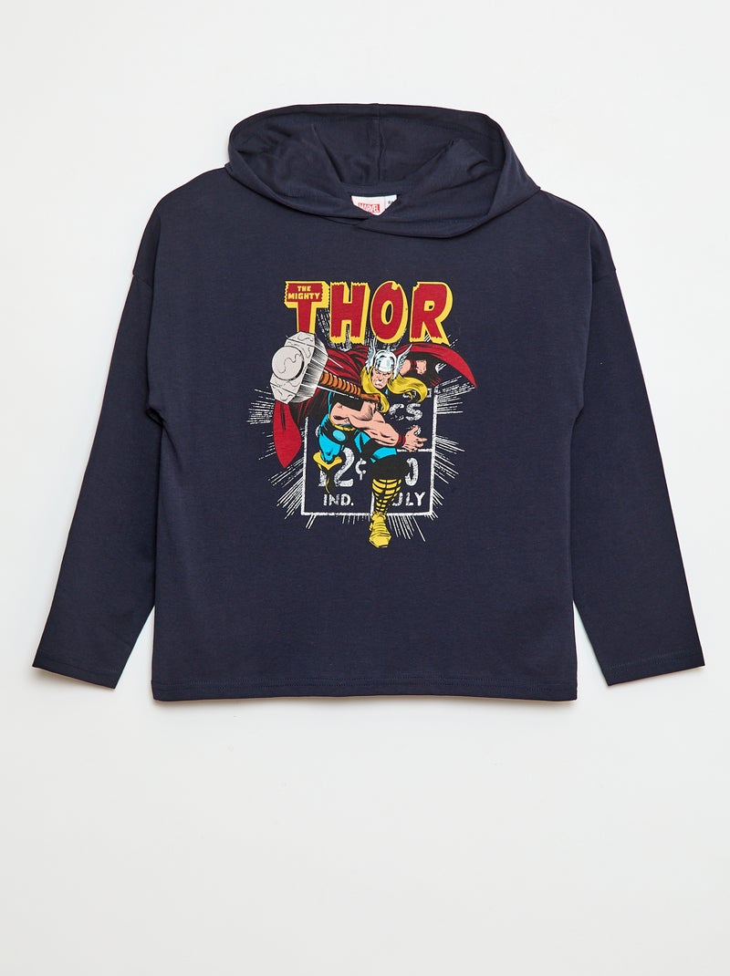 T-shirt met capuchon 'Avengers' Blauw - Kiabi