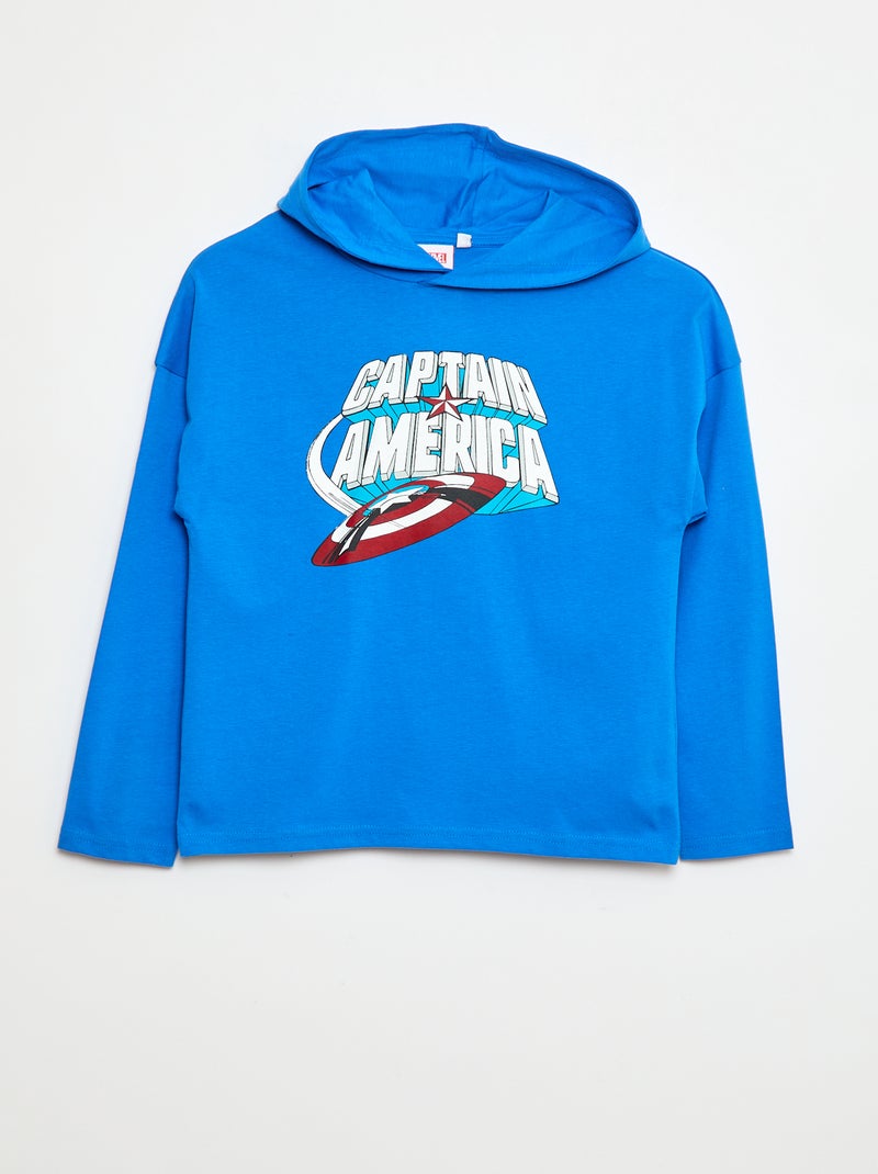 T-shirt met capuchon 'Avengers' Blauw - Kiabi