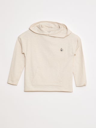 T-shirt met capuchon en lange mouw