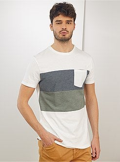 Heren TALL (> 190cm) - T-shirt met color block +1m90 - Kiabi