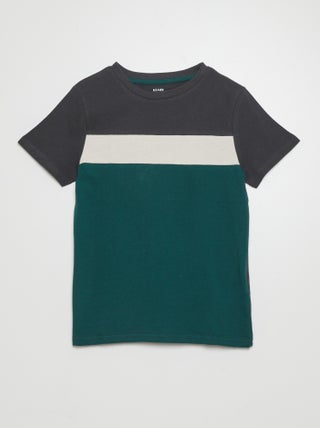 T-shirt met colorblock