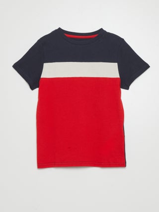 T-shirt met colorblock