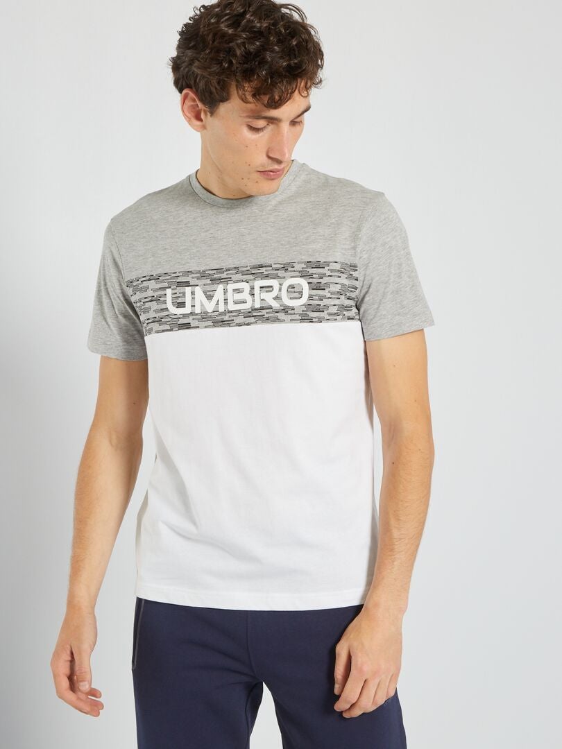 T-shirt met colorblock 'Umbro' WIT - Kiabi