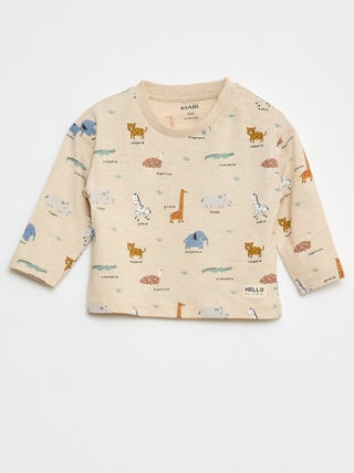 T-shirt met dierenprint