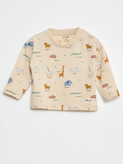 T-shirt met dierenprint - Kiabi