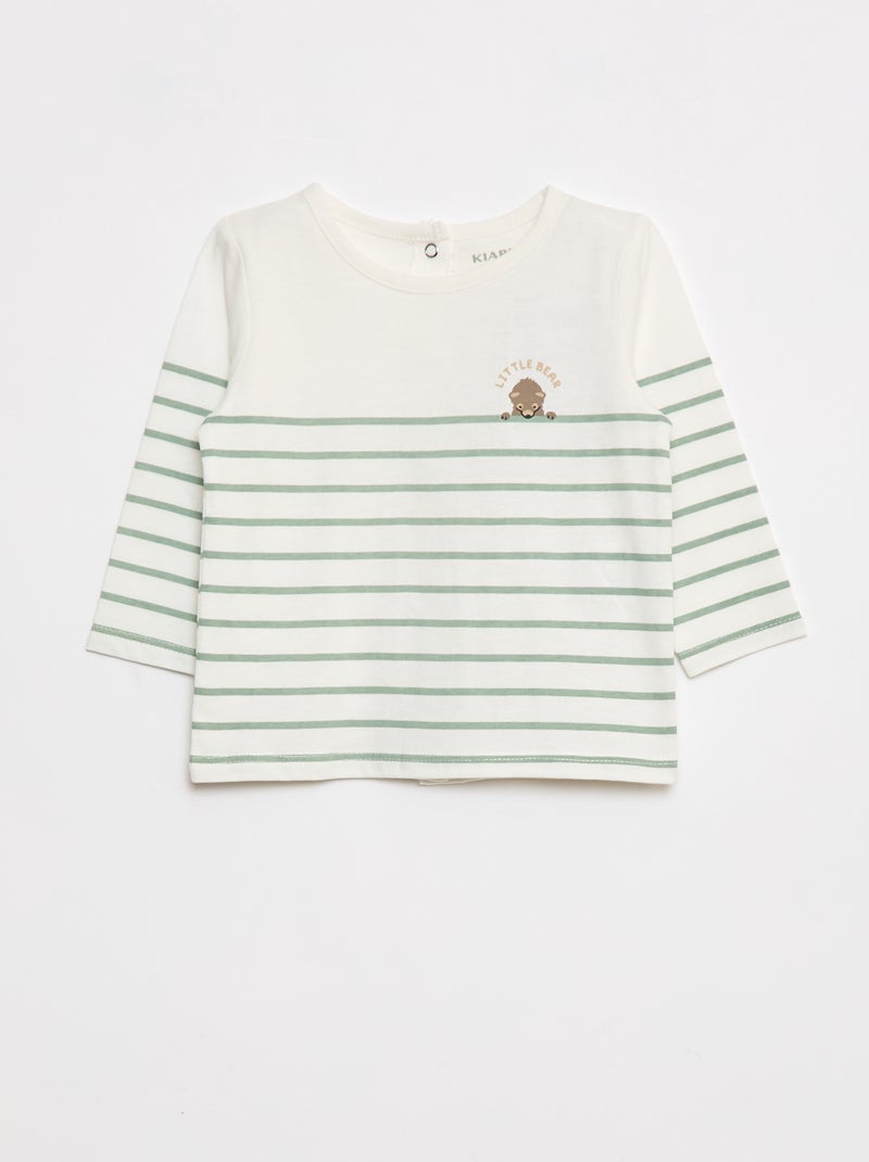 T-shirt met dinoprint Wit - Kiabi