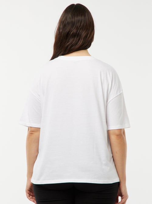 T-shirt met Disney-prinsessenprint en korte mouw - Kiabi