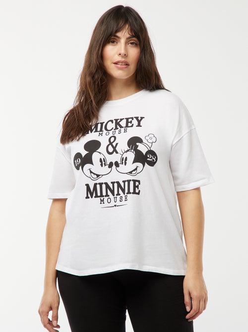 T-shirt met Disney-prinsessenprint en korte mouw - Kiabi