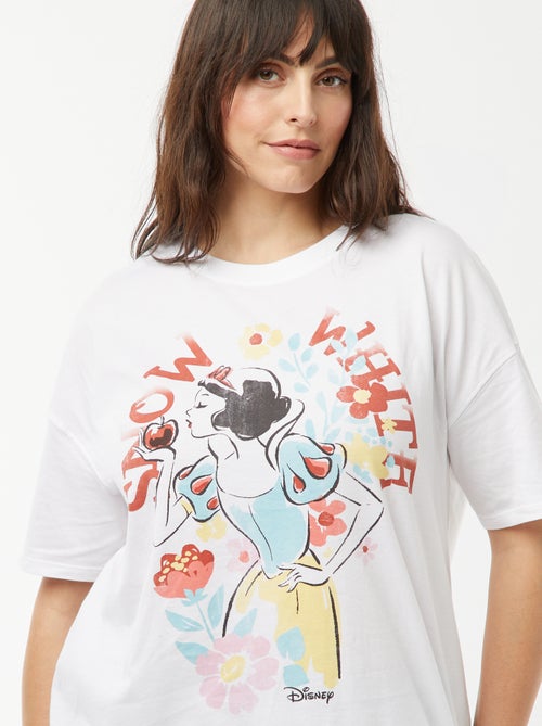 T-shirt met Disney-prinsessenprint en korte mouw - Kiabi