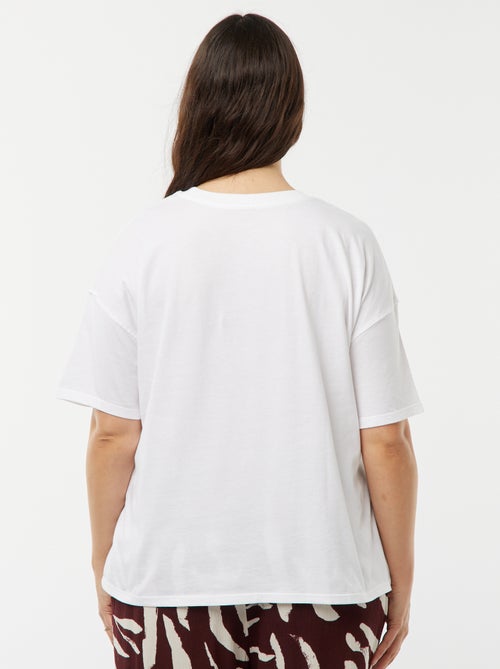 T-shirt met Disney-prinsessenprint en korte mouw - Kiabi