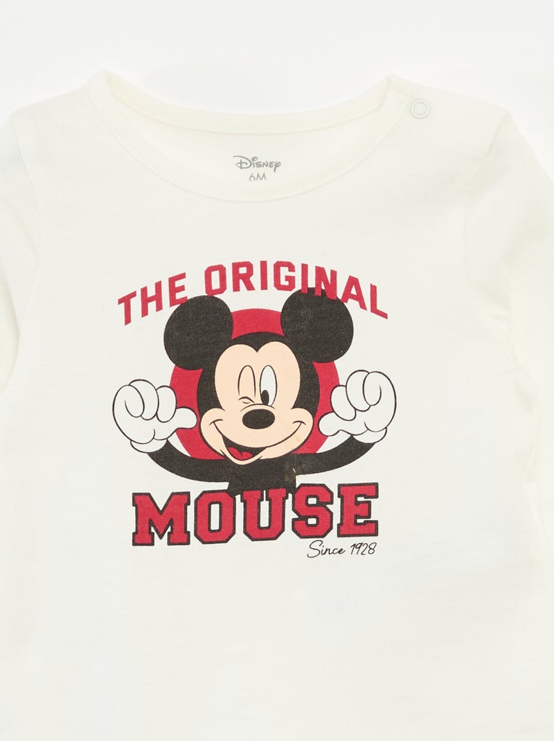 T-shirt met 'Disney'/'Mickey'-print Wit - Kiabi