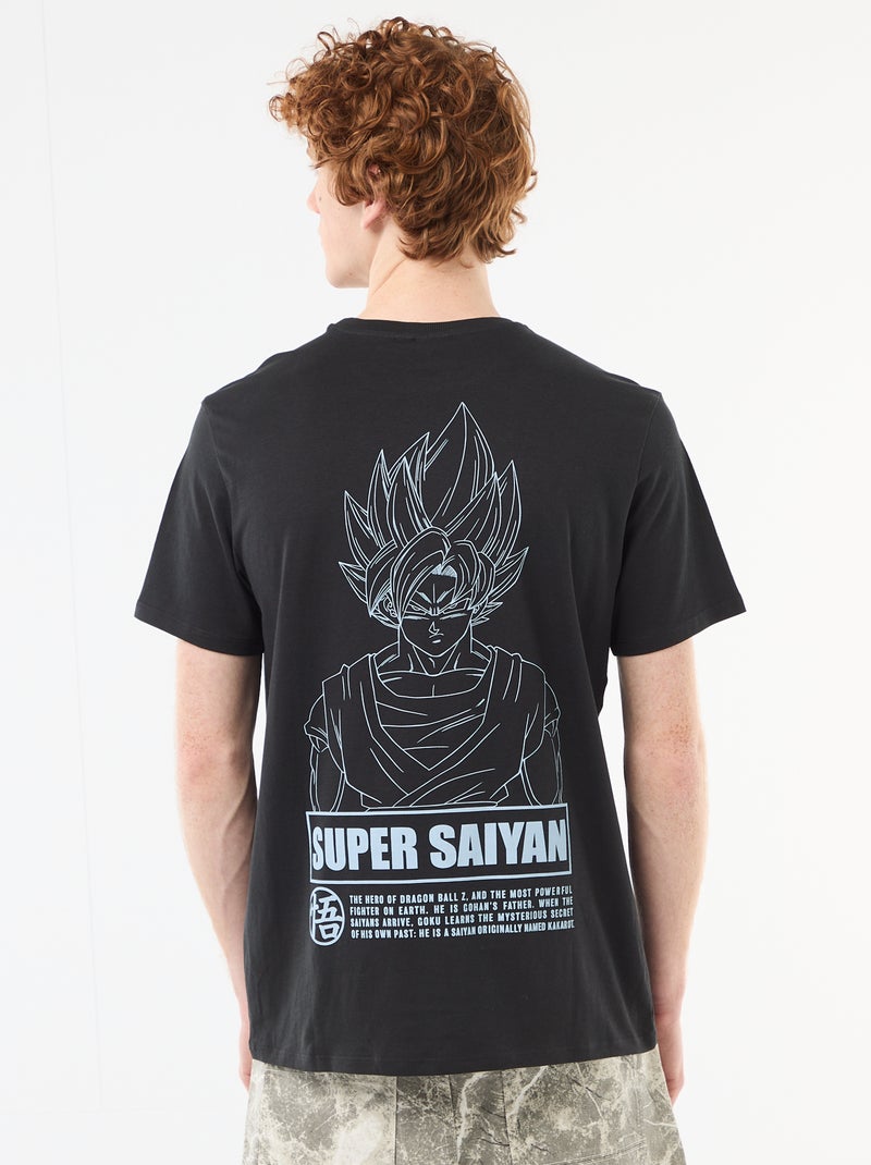 T-shirt met 'dragon ball' print van katoen Zwart - Kiabi