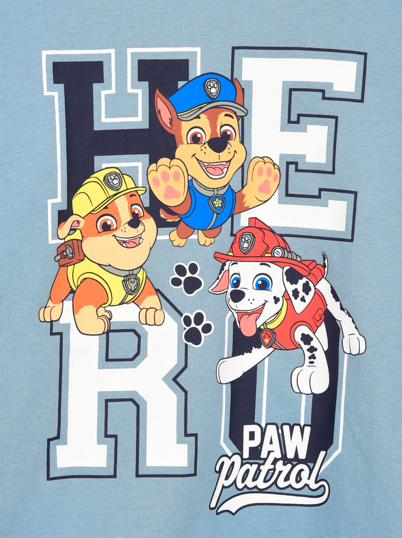 T-shirt met dubbel mouweneffect 'Paw Patrol' Blauw - Kiabi