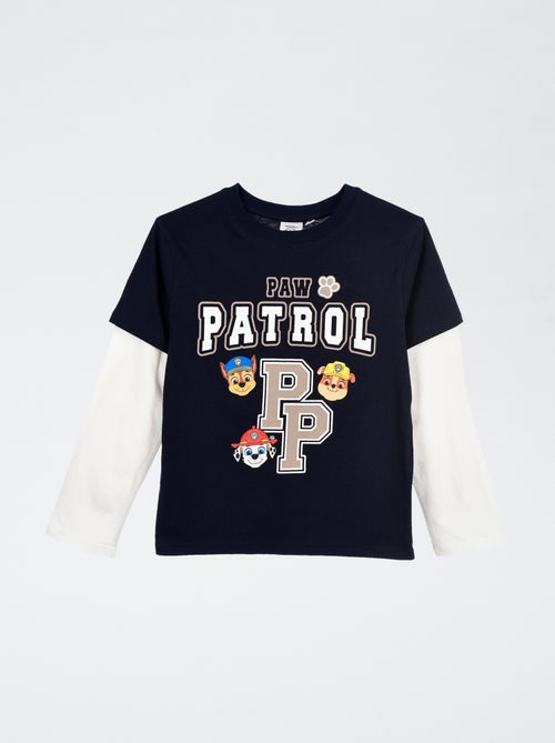 T-shirt met dubbel mouweneffect 'Paw Patrol' - Kiabi