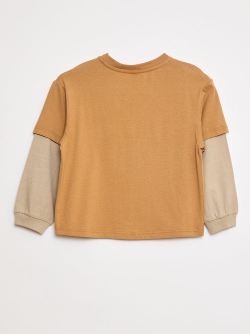 T-shirt met dubbele mouw - Kiabi