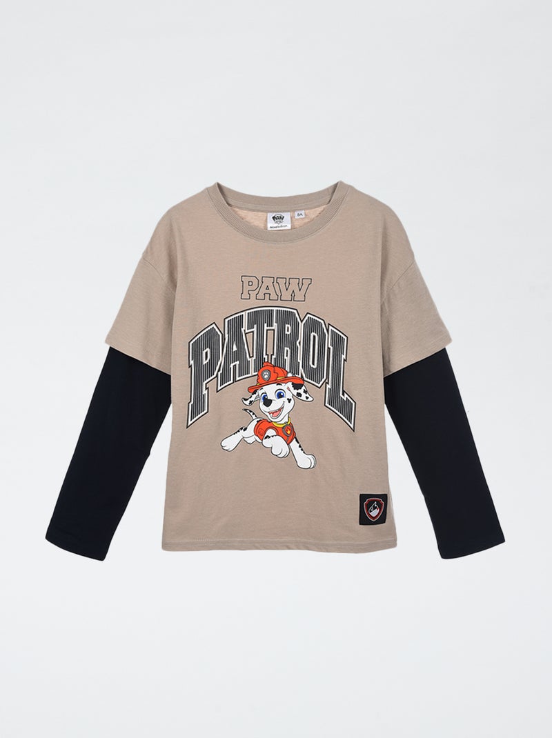 T-shirt met dubbele mouw 'PAW Patrol' Biege - Kiabi