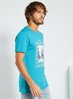 Herenmode maat S-XXL - T-shirt met 'ecodesign'-print - Kiabi