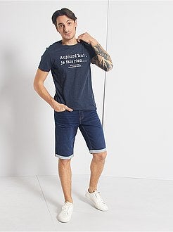 Herenmode maat S-XXL - T-shirt met 'ecodesign'-print - Kiabi