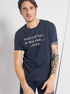 Herenmode maat S-XXL - T-shirt met 'ecodesign'-print - Kiabi