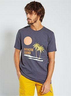 Herenmode maat S-XXL - T-shirt met 'ecodesign'-print - Kiabi