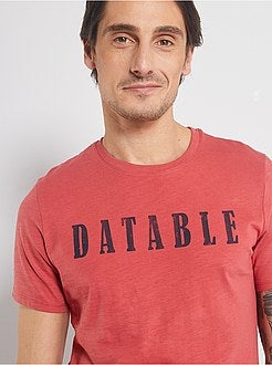 Herenmode maat S-XXL - T-shirt met 'ecodesign'-print - Kiabi