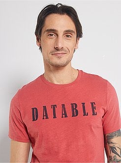 Herenmode maat S-XXL - T-shirt met 'ecodesign'-print - Kiabi