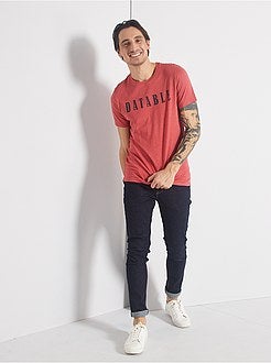 Herenmode maat S-XXL - T-shirt met 'ecodesign'-print - Kiabi