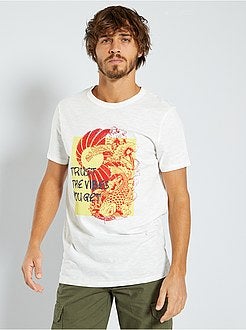 Herenmode maat S-XXL - T-shirt met 'ecodesign'-print - Kiabi