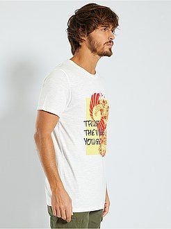 Herenmode maat S-XXL - T-shirt met 'ecodesign'-print - Kiabi