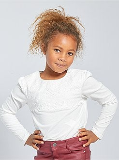 T-shirt met Engels borduurwerk - Kiabi