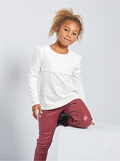 T-shirt met Engels borduurwerk - Kiabi